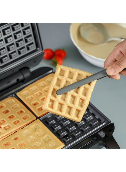 3-IN-1 Multi Snack Maker , Non-Stick Grill, Waffle, & Sandwich Plates | Auto Temp Control & Overheat Safety | 2-Year Warranty 1400 W GGM36534N Black/Silver
