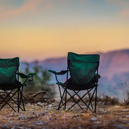Folding Camping Chair, Water-Proof & Stain Resistant, Foldable Campsite Portable Chair with Cup Holder | Perfect for Camping, Festivals, Garden, Caravan Trips, Fishing, Beach