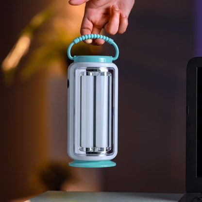 LED Emergency Lantern with Solar Panel / Energy-Efficient, Compact, Portable, and Lightweight Design with Long Operating Time