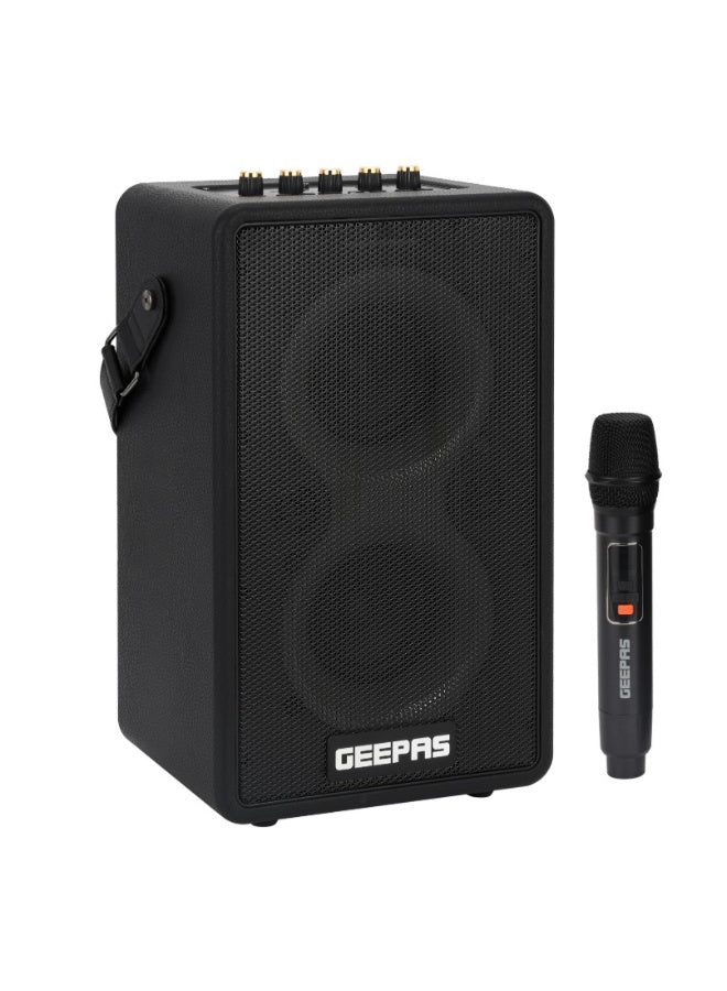 RGB Bluetooth Speaker: Big Sound, Long Playtime, Wireless Mic - Black