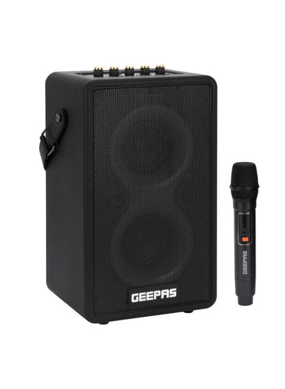 RGB Bluetooth Speaker: Big Sound, Long Playtime, Wireless Mic - Black