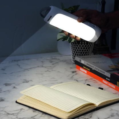Geepas Rechargeable Emergency Lantern- Energy Efficient Design, 30 Pieces 0.5 W LEDs, and 5 Hours Working/ Portable and Light-Weight Design with Handle/ Perfect for Indoor and Outdoor, Power Outrage, etc./ White,