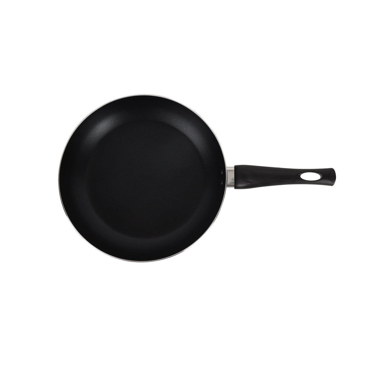28CM Aluminium Non-Stick Fry Pan with Glass Lid – Deep Saute Pan for Gas Hob Cooking, Durable Granite Coating, Ergonomic Cool-Touch Handle, Ideal for Frying, Sautéing & Stir-Frying – Black Black 28 cmcm