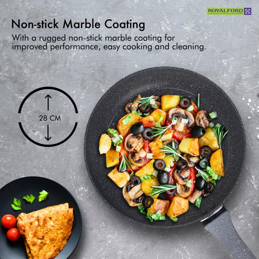 Smart Granite Series Fry Pan 28Cm Forged Aluminium Durable Granite Coating 28X5.2Cm Multicolor Multicolor 28 x 5.5 cmcm