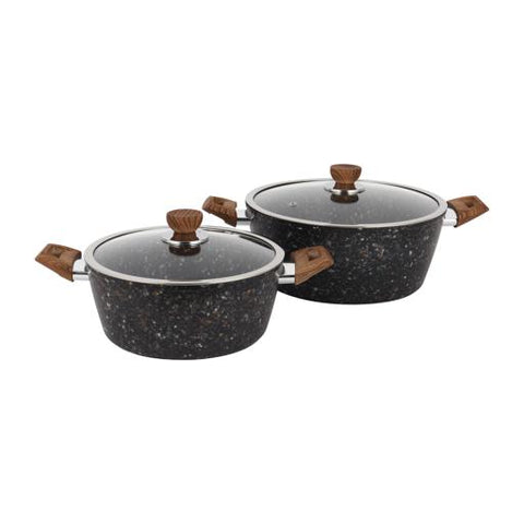 9-Piece MultiStone Forged Aluminium Cookware Set | Non-Stick Kitchen Cookware Set | Durable Pots & Pans