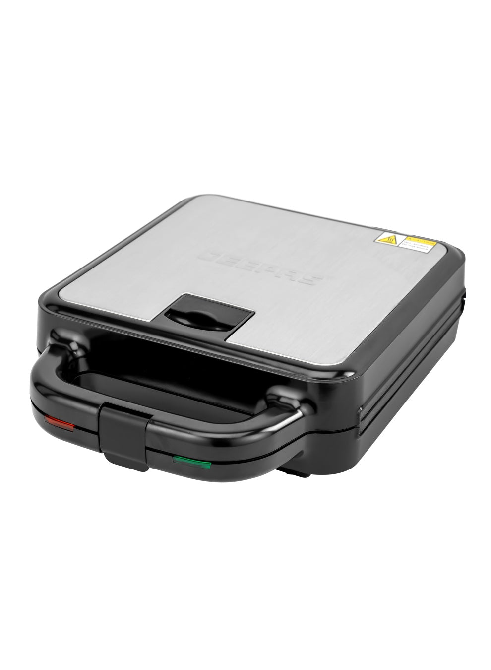 3-IN-1 Multi Snack Maker , Non-Stick Grill, Waffle, & Sandwich Plates | Auto Temp Control & Overheat Safety | 2-Year Warranty 1400 W GGM36534N Black/Silver