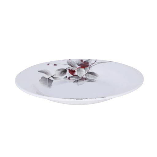 45-Piece Melamlne Dinner Set With 1X36Cm Oval Plate, 8X25Cm Deep Plates, 8X20Cm Soup Plates, 8X20Cm Dinner Plates, 2X20Cm Round Bowls, 8X13Cm Round Bowls, 8Xsoup Spoons, 1Xrice Spoon, 1Xladle, Serves 8 For Famlly Gatherings, Brown White/Brown