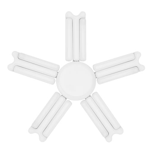 Geepas 100 W 5 Leaf LED Folding Lamp- GESL55111| Perfect for Home and Office Use| Light-Weight, Stylish, Innovative Design with Long Life of 50000 Hours| White, 2 Years Warranty