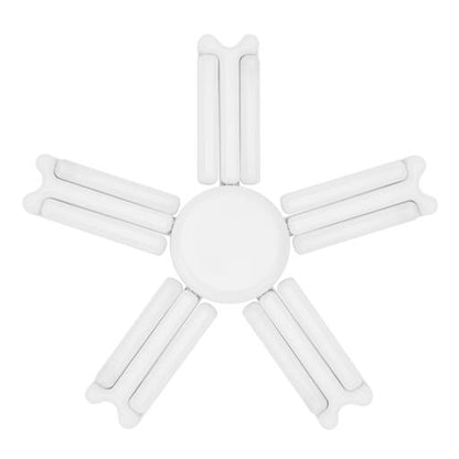 Geepas 100 W 5 Leaf LED Folding Lamp- GESL55111| Perfect for Home and Office Use| Light-Weight, Stylish, Innovative Design with Long Life of 50000 Hours| White, 2 Years Warranty