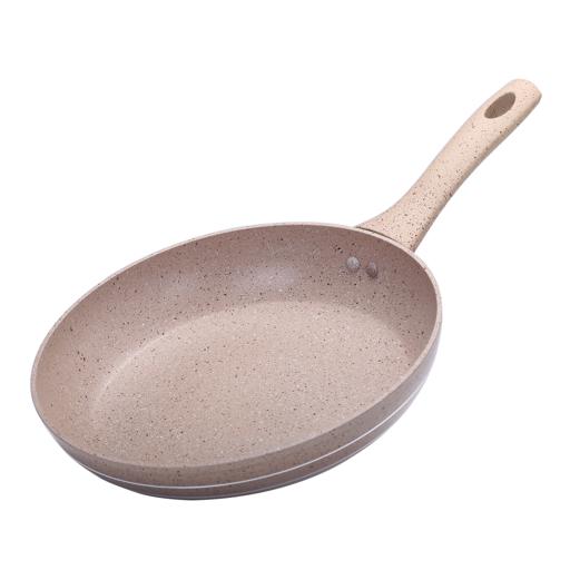 RF9464BGE 26CM Smart Fry Pan | 5 Layer Granite Non-Stick Coating Frying Pan | Forged Aluminium Body with Heat-Resistant Handle | Induction, Gas & Multiple Hob Compatible | Beige