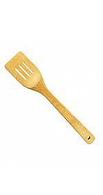 Slotted Turner Bamboo Kitchen Tools Durable And Stylish Design Easy To Clean And Maintain 30X6 Cm Beige