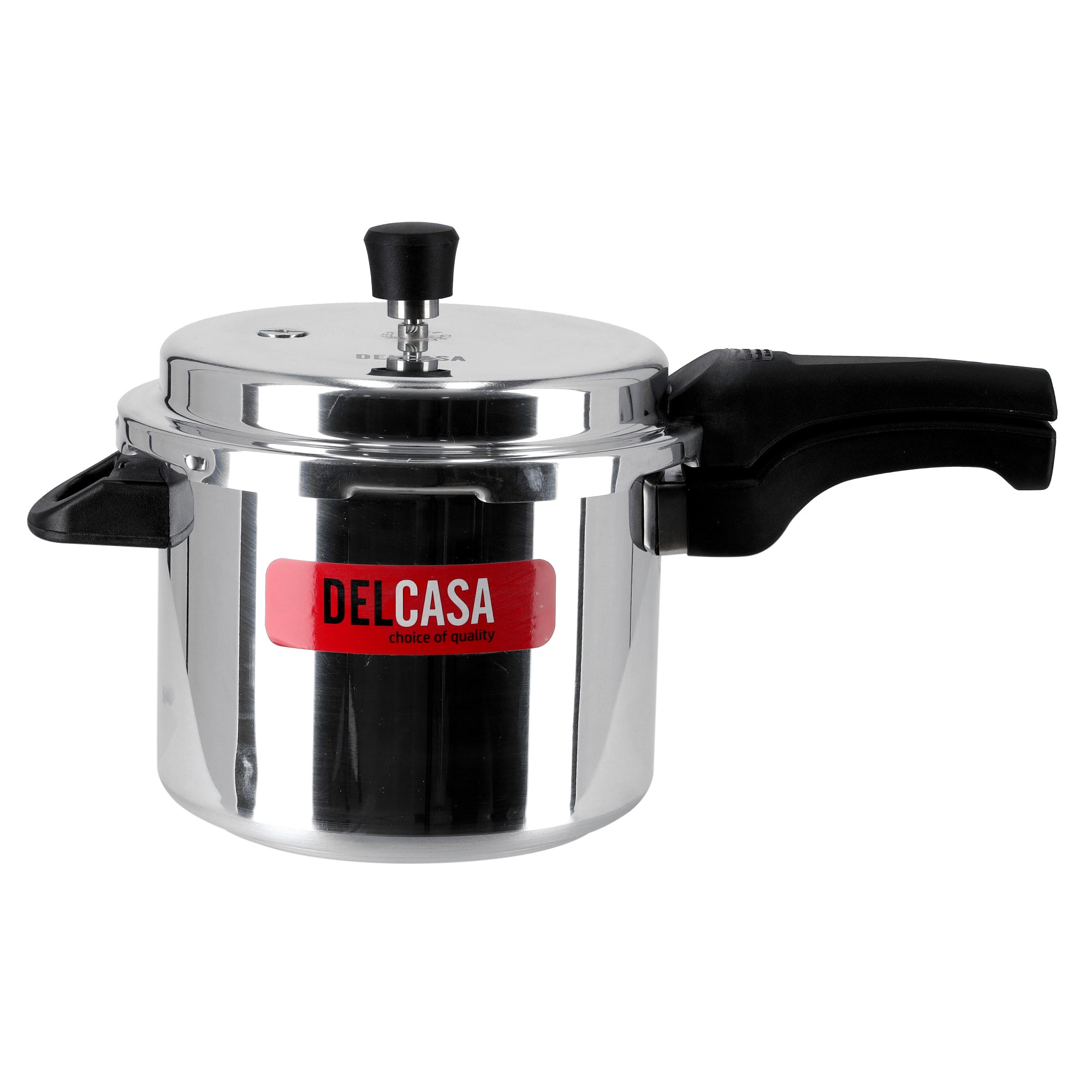 Aluminium 5Liter Lightweight And Durable Fast And Energy Efficient Cooking Pressure Cooker With Out Lid Silver 5Liters