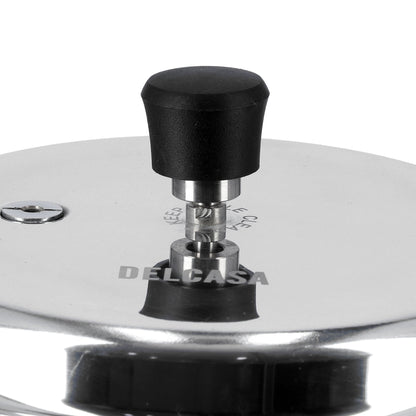 Aluminium 5Liter Lightweight And Durable Fast And Energy Efficient Cooking Pressure Cooker With Out Lid Silver 5Liters