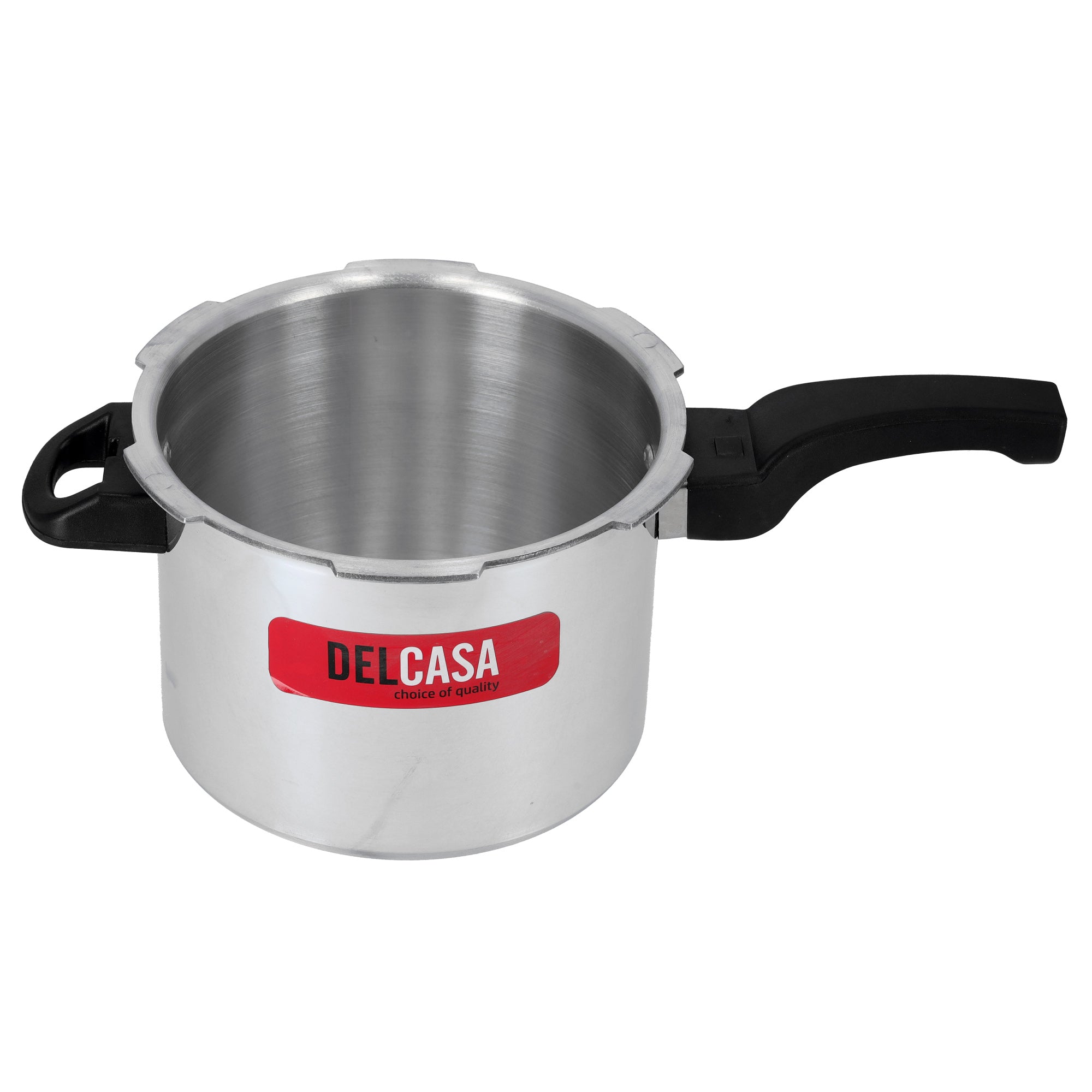 Aluminium 5Liter Lightweight And Durable Fast And Energy Efficient Cooking Pressure Cooker With Out Lid Silver 5Liters