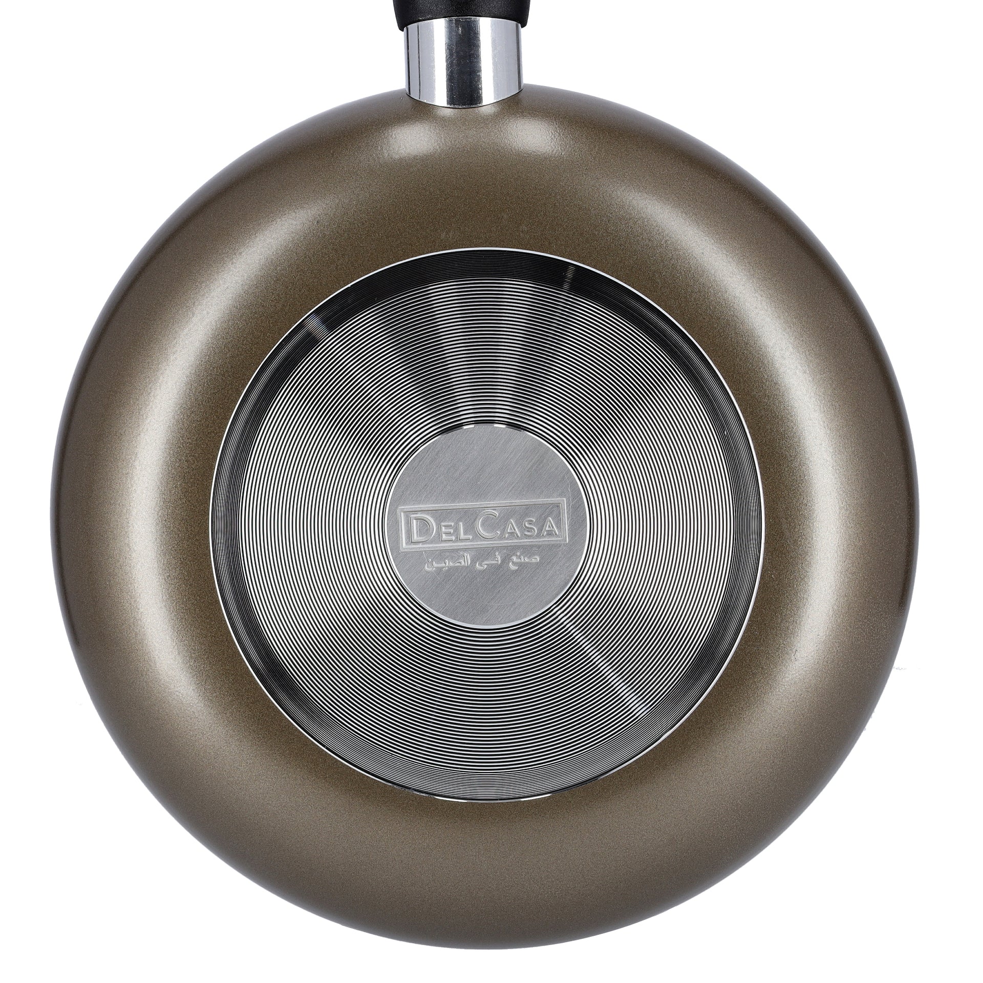 26cm Aluminum Non-Stick Fry Pan with Nylon Slotted Turner – Durable Frypan and Turner Set Brown/Black 26cm