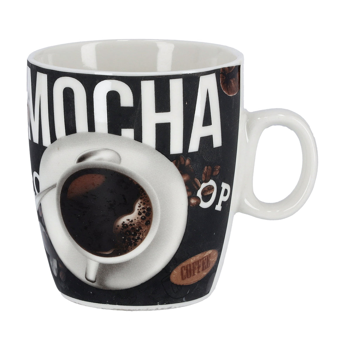 Porcelain Bullet Mug White/Grey