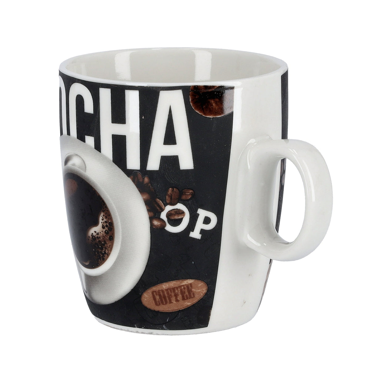 Porcelain Bullet Mug White/Grey