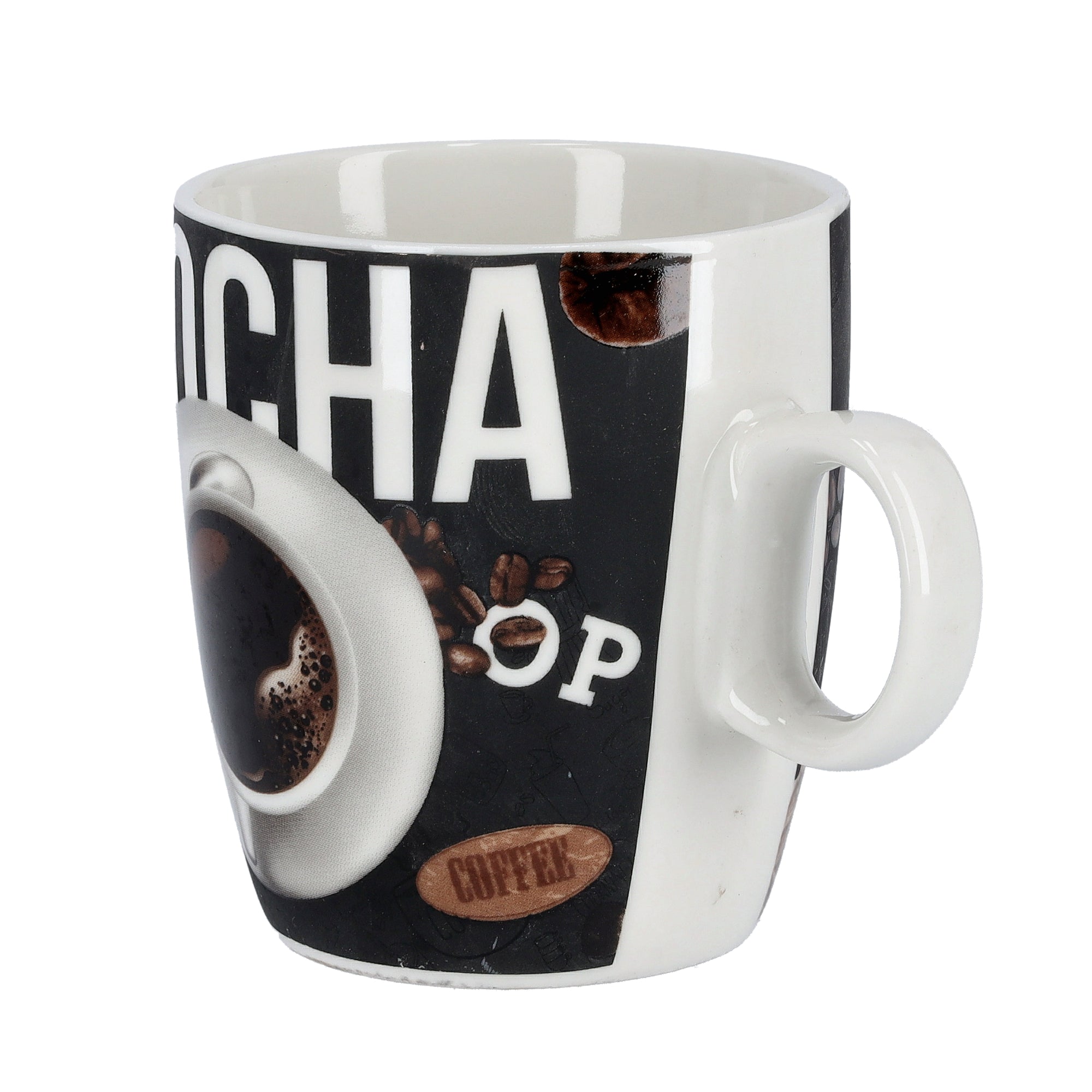 Porcelain Bullet Mug White/Grey