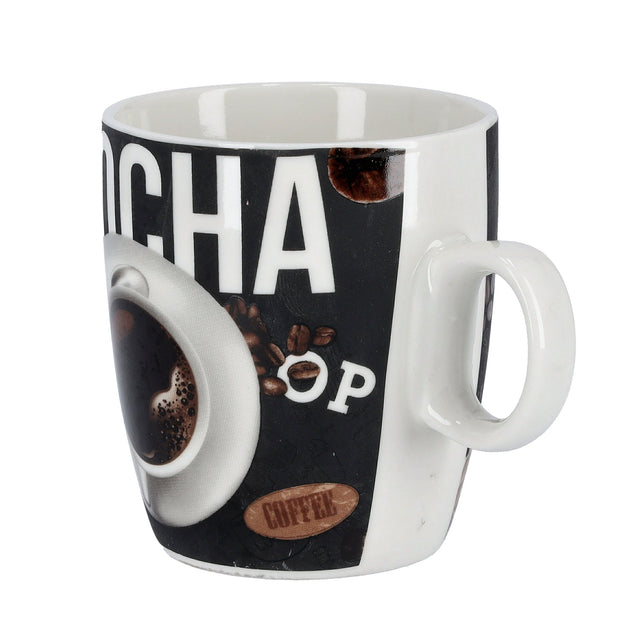 Porcelain Bullet Mug White/Grey