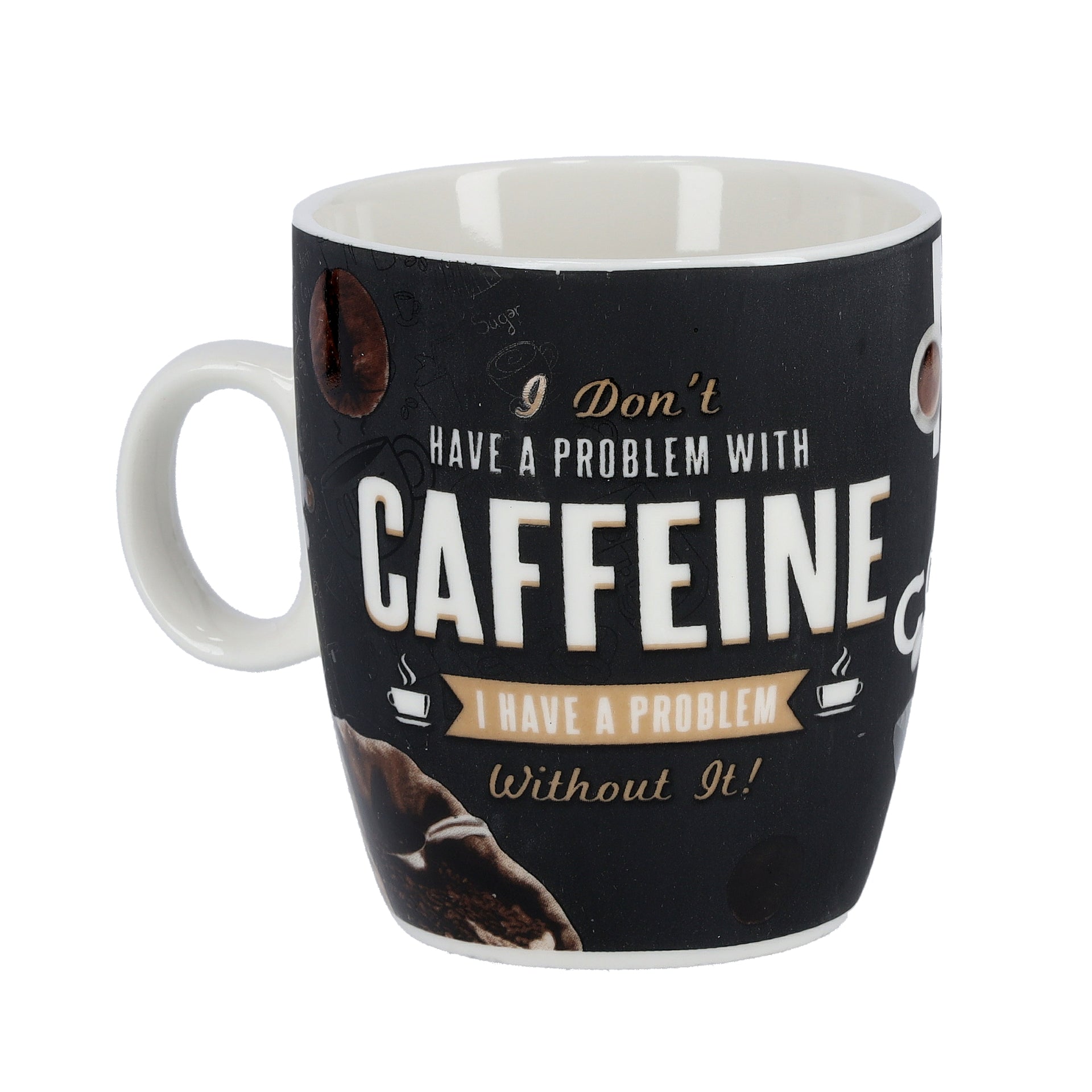 Porcelain Bullet Mug White/Grey