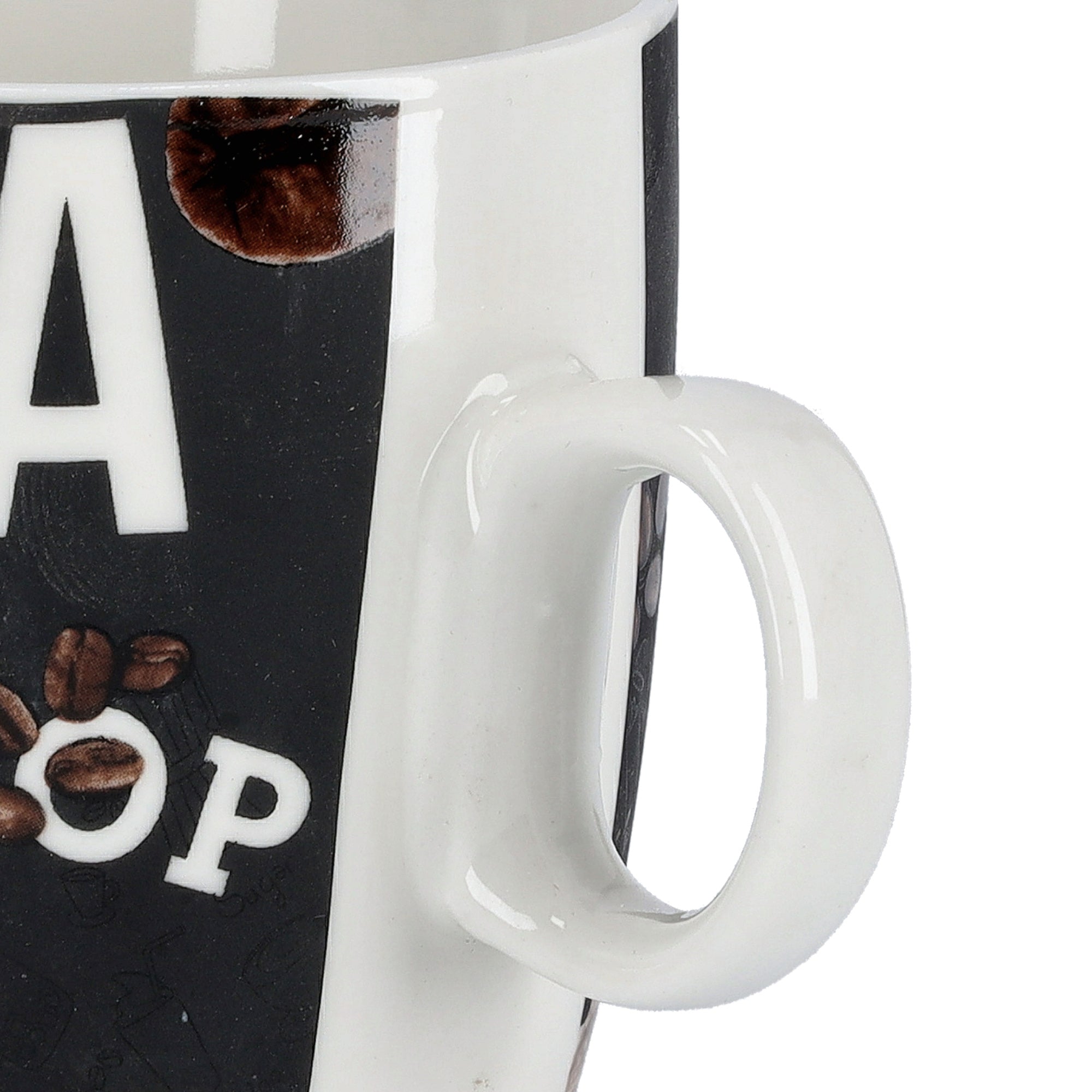 Porcelain Bullet Mug White/Grey
