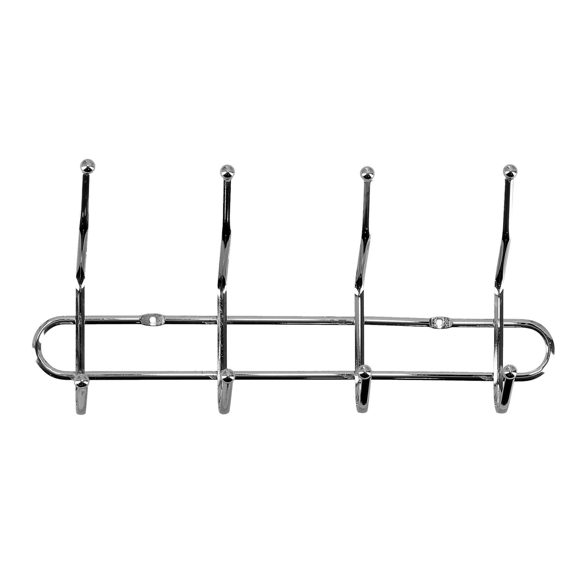 4-Piece Stainless Steel Cloth Hooks Silver 300grams
