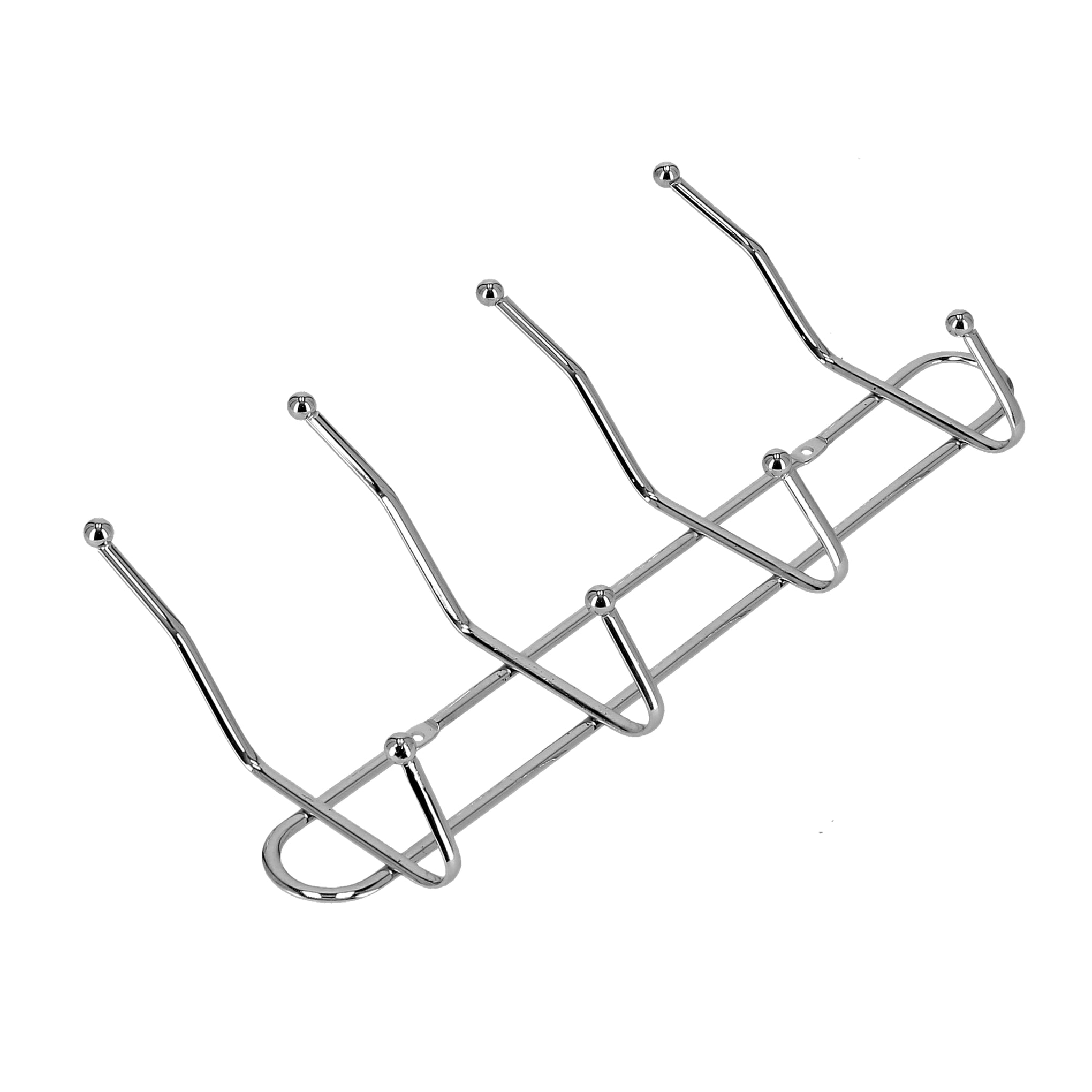 4-Piece Stainless Steel Cloth Hooks Silver 300grams