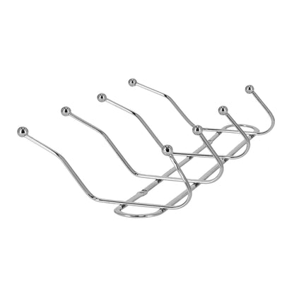 4-Piece Stainless Steel Cloth Hooks Silver 300grams
