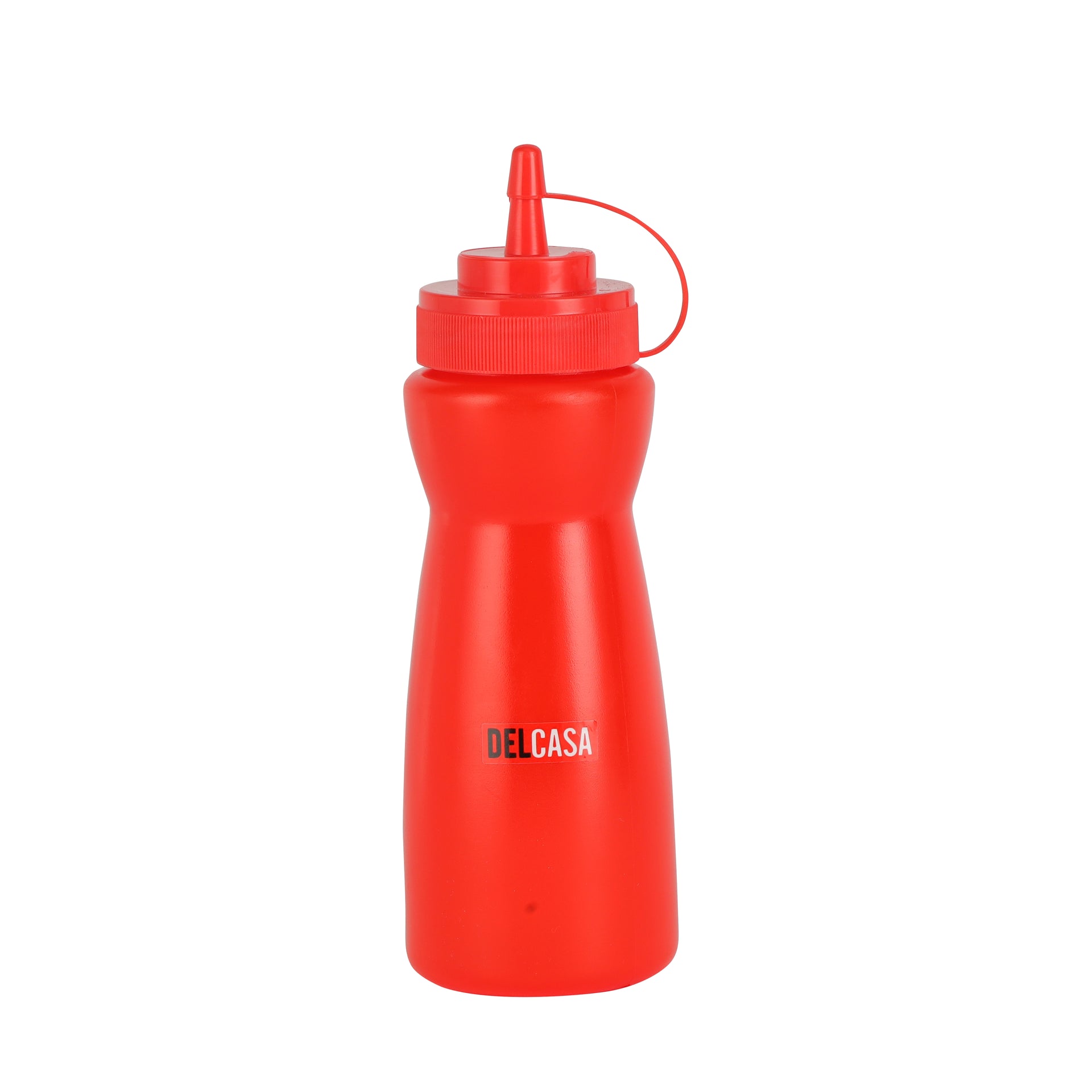 Delcasa 16Oz Ketchup Bottle with Cap, Plastic Squeeze Bottles Perfect for Ketchup, Mustard, Dressings, Olive Oil, BBQ Sauce
