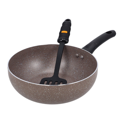 9Pcs Smart Aluminum Cookware Set - Durable Marble Coating, High-Quality Forged Aluminium Construction, Non-Stick Dish for Gas, Induction & Ceramic Hobs -Induction Bottom