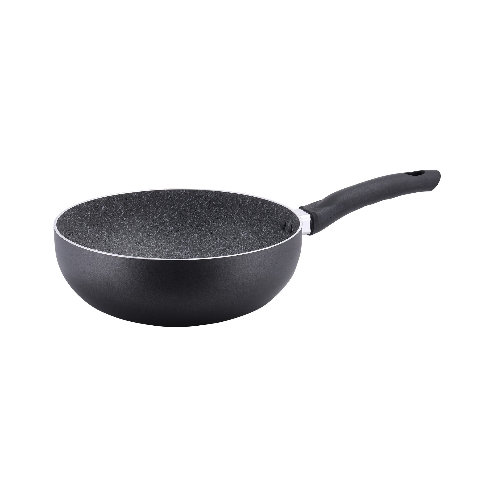 Delcasa  9Pcs Smart Aluminium Marble Coating Cookware Set Black 59.5x21.5x33.5cm