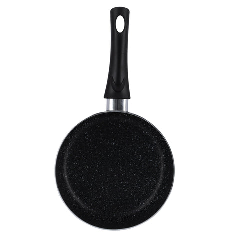 Non-Stick Aluminium Saucepan With Lid Grey/Black 16cm