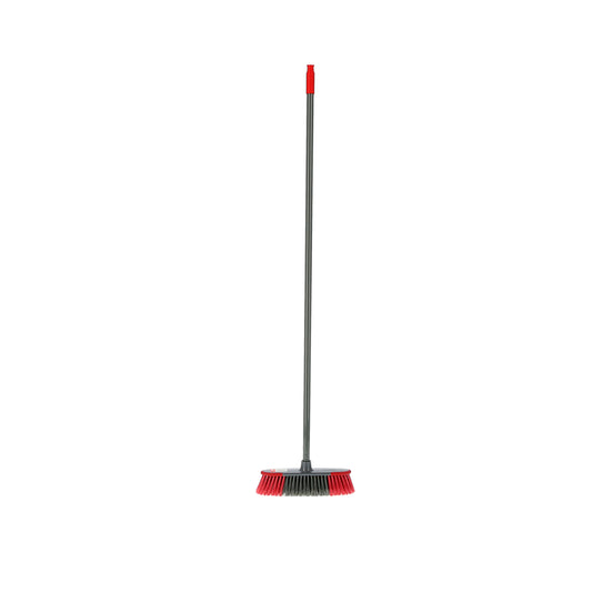 Broom With Handle Grey/Black/Red