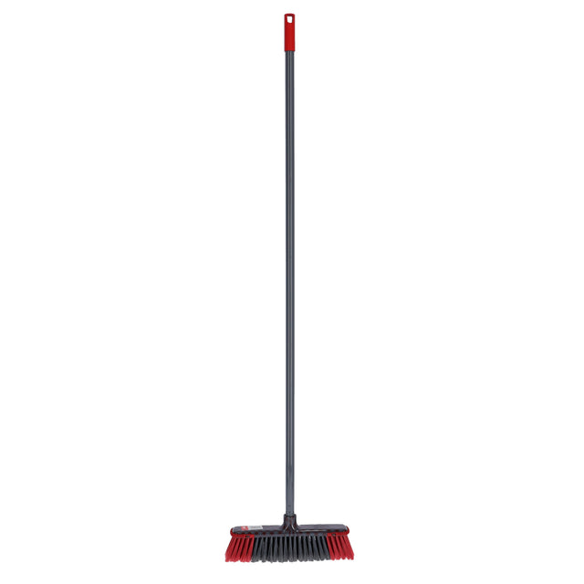 Broom With Handle Red/Grey 100cm