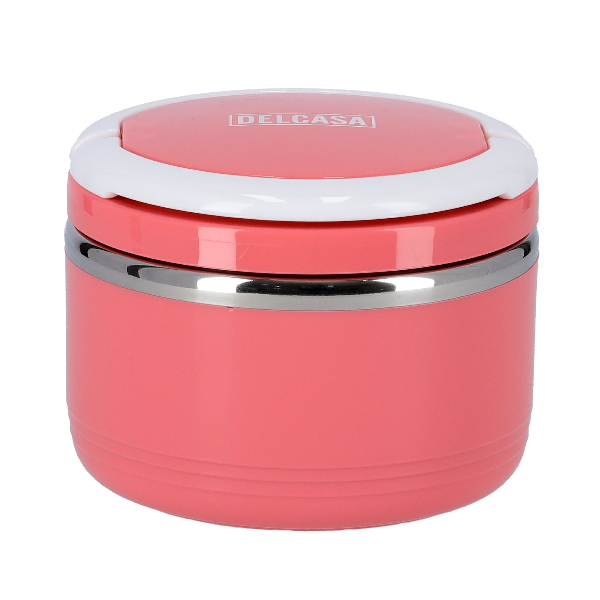 Lunch Box Pink/White/Silver 600ml