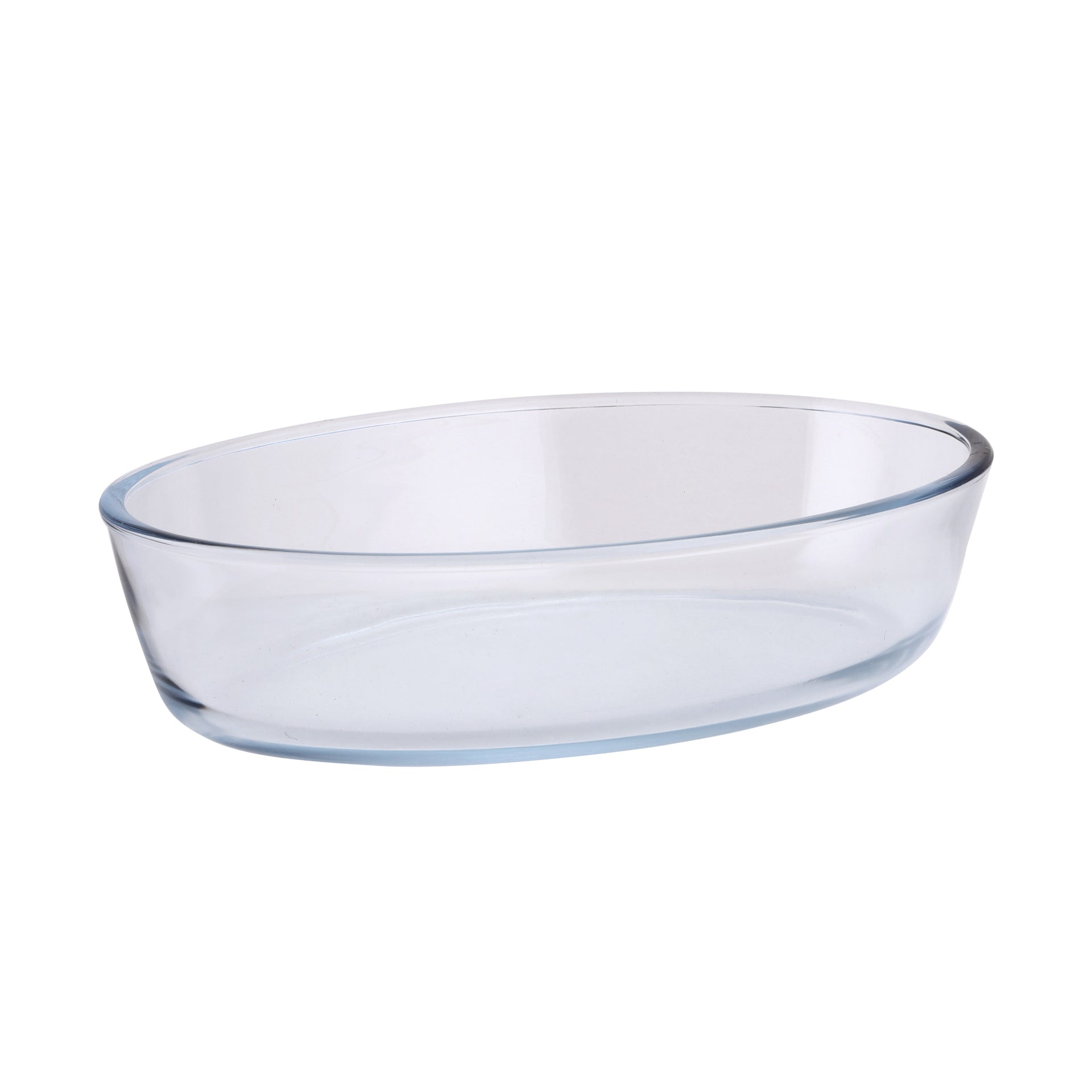 3-Piece Borosilicate Oval Glass Baking Tray Set Clear