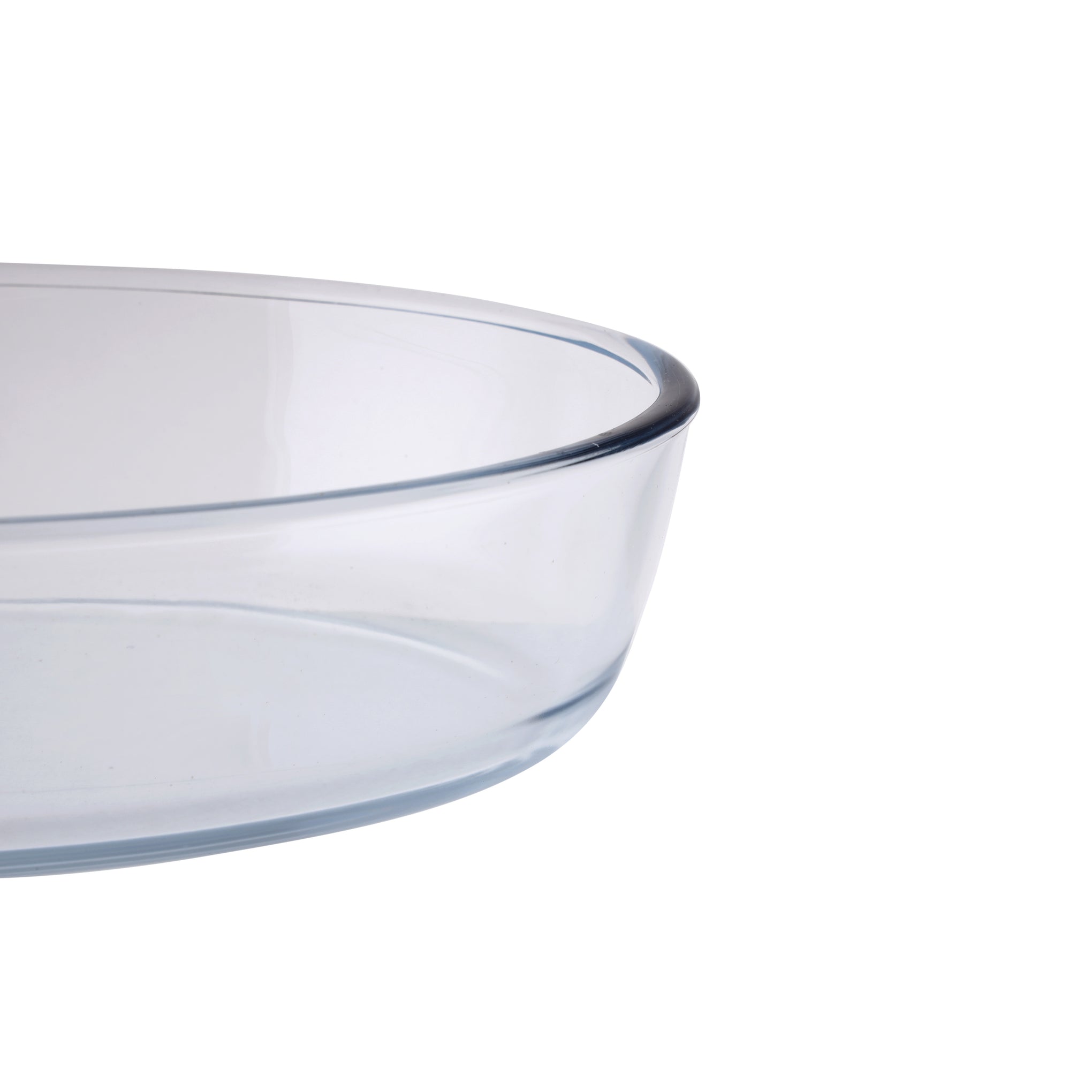 3-Piece Borosilicate Oval Glass Baking Tray Set Clear