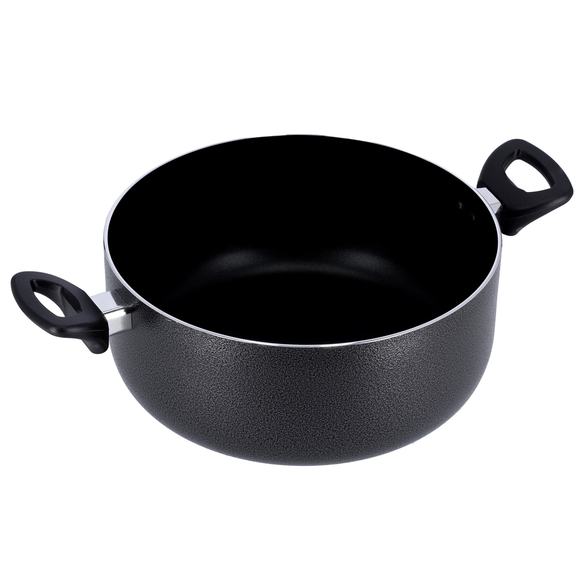 7-Piece Granite Coated Aluminium Casserole Set | Induction Compatible Cookware with Glass Lids | Non-Stick, Durable & Even Heating Pots for Gas, Ceramic & Halogen | Grey