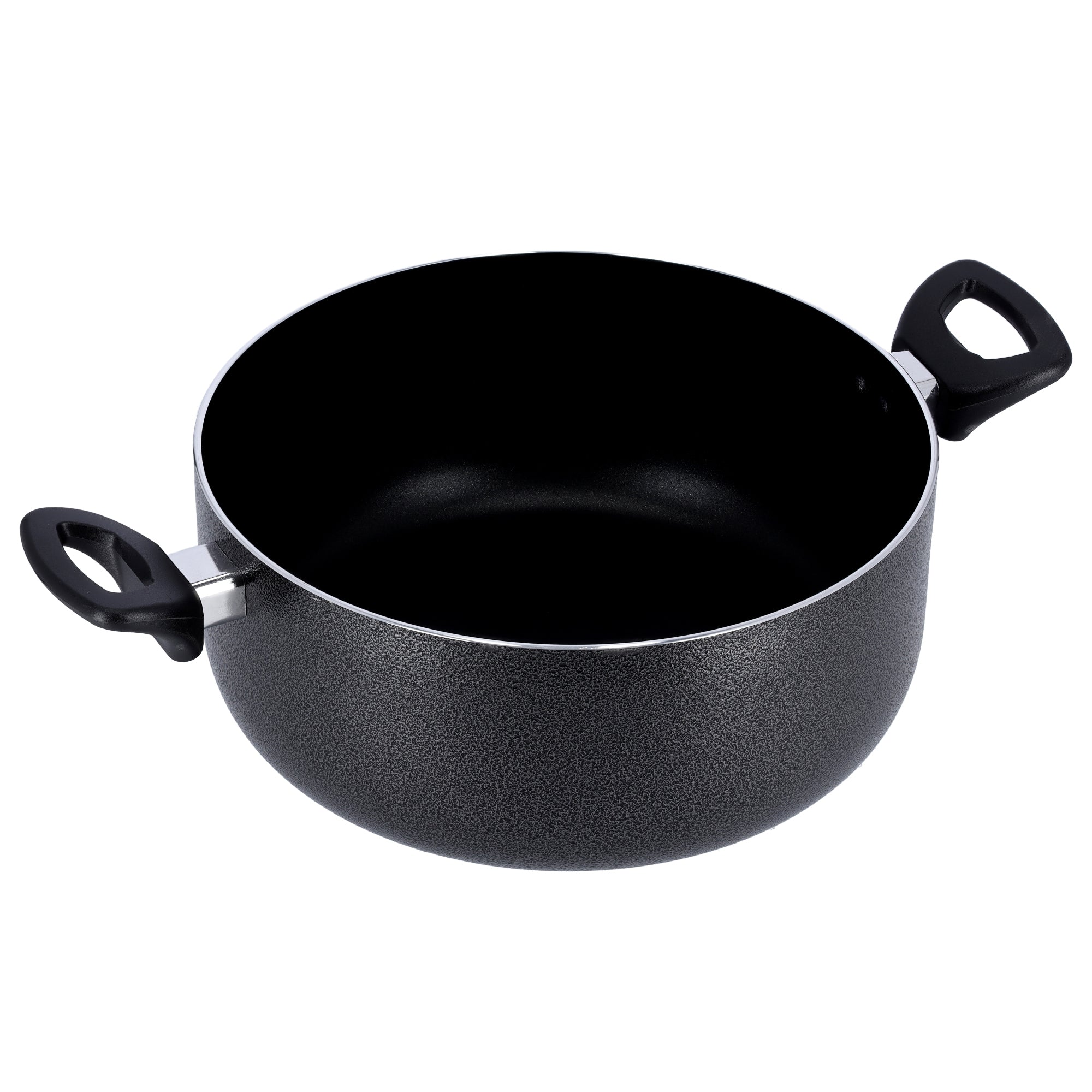7-Piece Granite Coated Aluminium Casserole Set | Induction Compatible Cookware with Glass Lids | Non-Stick, Durable & Even Heating Pots for Gas, Ceramic & Halogen | Grey
