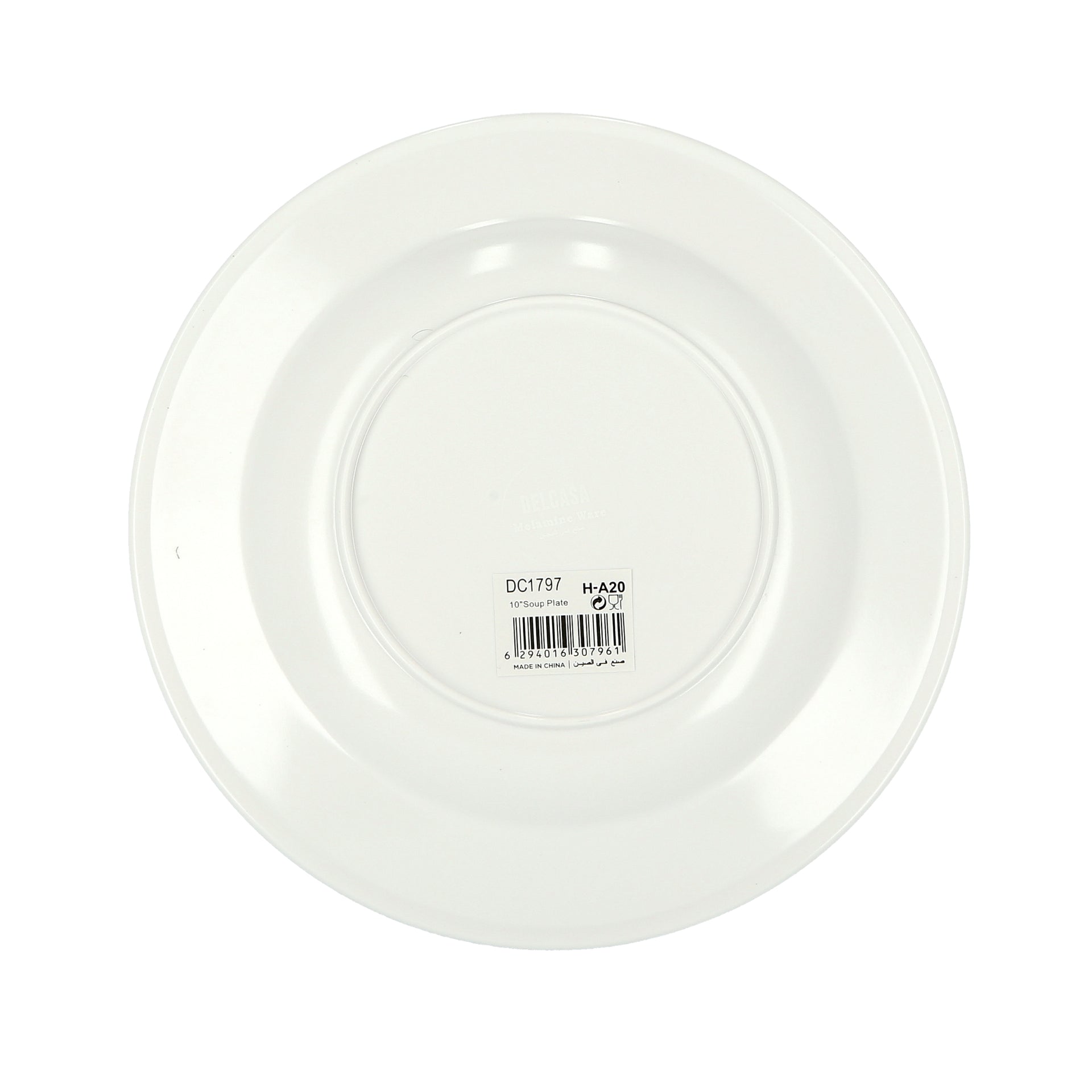 Delcasa DC1797 10" Round Deep Soup Plates - Pasta Plates - plate with playful Classic decoration - Ideal for Soup, Deserts, Ice Cream & More