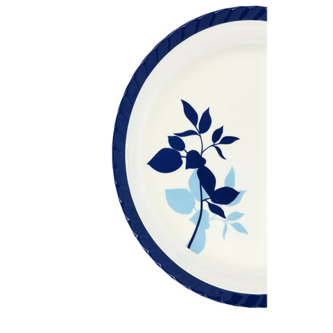 Delcasa DC1809 16" Round Deep Plates - Pasta Plates - plate with playful Classic decoration - Ideal for Soup, Deserts, Ice Cream & More