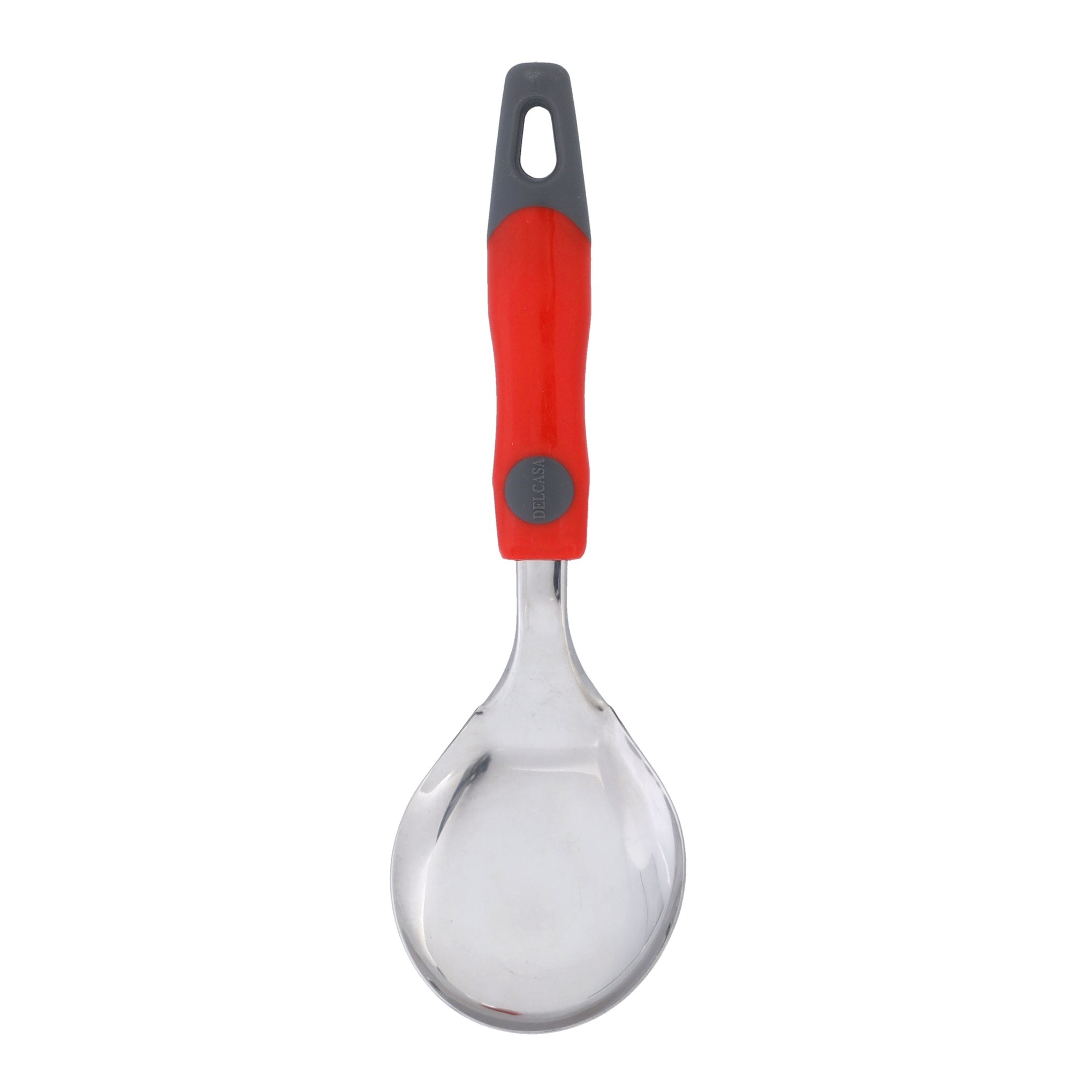 Delcasa Stainless Steel Rice Spoon, DC1933 | PP Handle | Dishwasher Safe | Elegant Design | Dinner Cutlery/Crockery Utensil | Ideal For Rice, Soup, Desserts & More