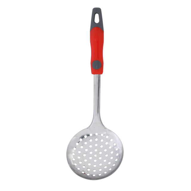 Delcasa Stainless Steel Skimmer With Pp Handle, Dc1936 | Built-In Hang Hole & Comfortable Grip Handle | Durable Food Grade Strainer Spoon For Draining & Frying | Dishwasher Safe