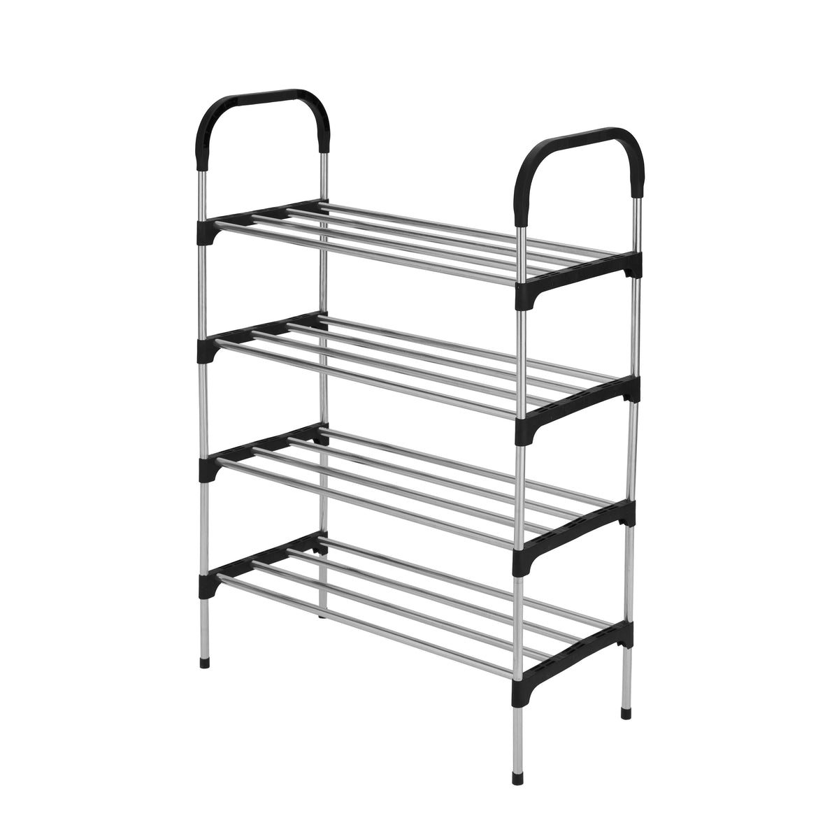 4 Tier Shoe Rack, Durable Iron Storage Rack | Portable Lightweight Shoe Storage Organizer | Perfect for Bedroom, Closet, Entryway, Dorm Room