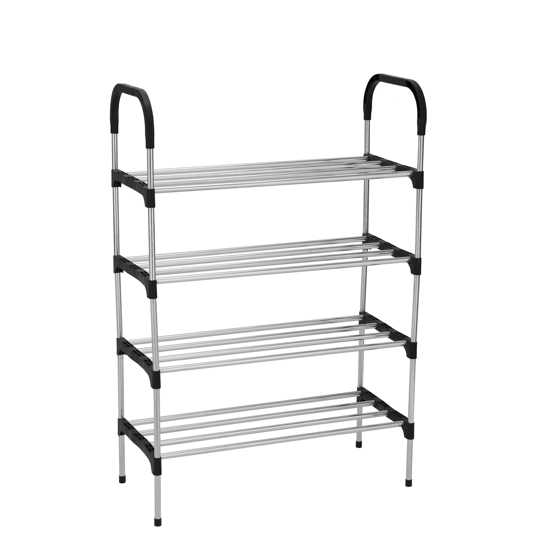 4 Tier Shoe Rack, Durable Iron Storage Rack | Portable Lightweight Shoe Storage Organizer | Perfect for Bedroom, Closet, Entryway, Dorm Room