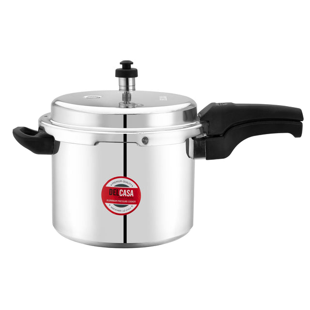 Aluminium Induction Base Pressure Cooker Lightweight & Durable Cooker With Lid, Cool Touch Handle And Safety Valves Ideal For Gas And Solid Hotplates 3Liters