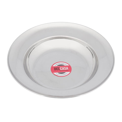 Rainbow Double Deep Soup Plate, Serving Plate, DC2126 | Stainless Steel Oval Undivided Vegetable Dish Good for Serving Food in Kitchen, Barbecue, Camping | Dishwasher Safe