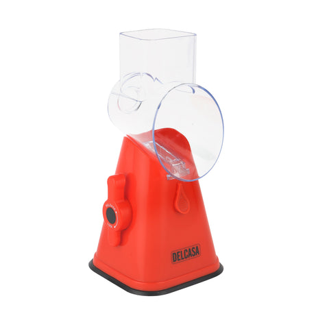 3-in-1  Manual Rotary Drum Grater with Stainless Steel  3 Interchangeable Blades, Round Vegetable Slicer