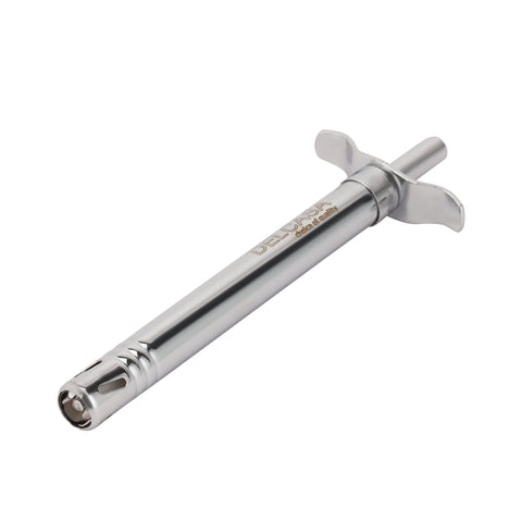 Delcasa Stainless Steel Gas Lighter- DC2818| Regular Gas Lighter with Thicker Gauge for Gas Stove| Strong and Study Construction with a Comfortable Grip| Silver