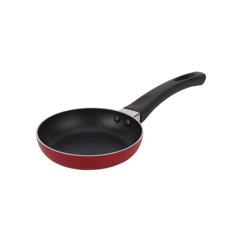 9-Piece Non-Stick Cookware Set– Aluminum Body with 3-Layer Non-Stick Coating, Glass Lids, Bakelite Handles, Dishwasher Safe (Red)